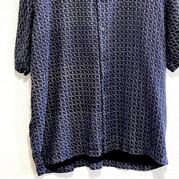 Pronto Uomo 100% SILK Men Black Button Down Shirt Size XXL - Picture 4 of 11